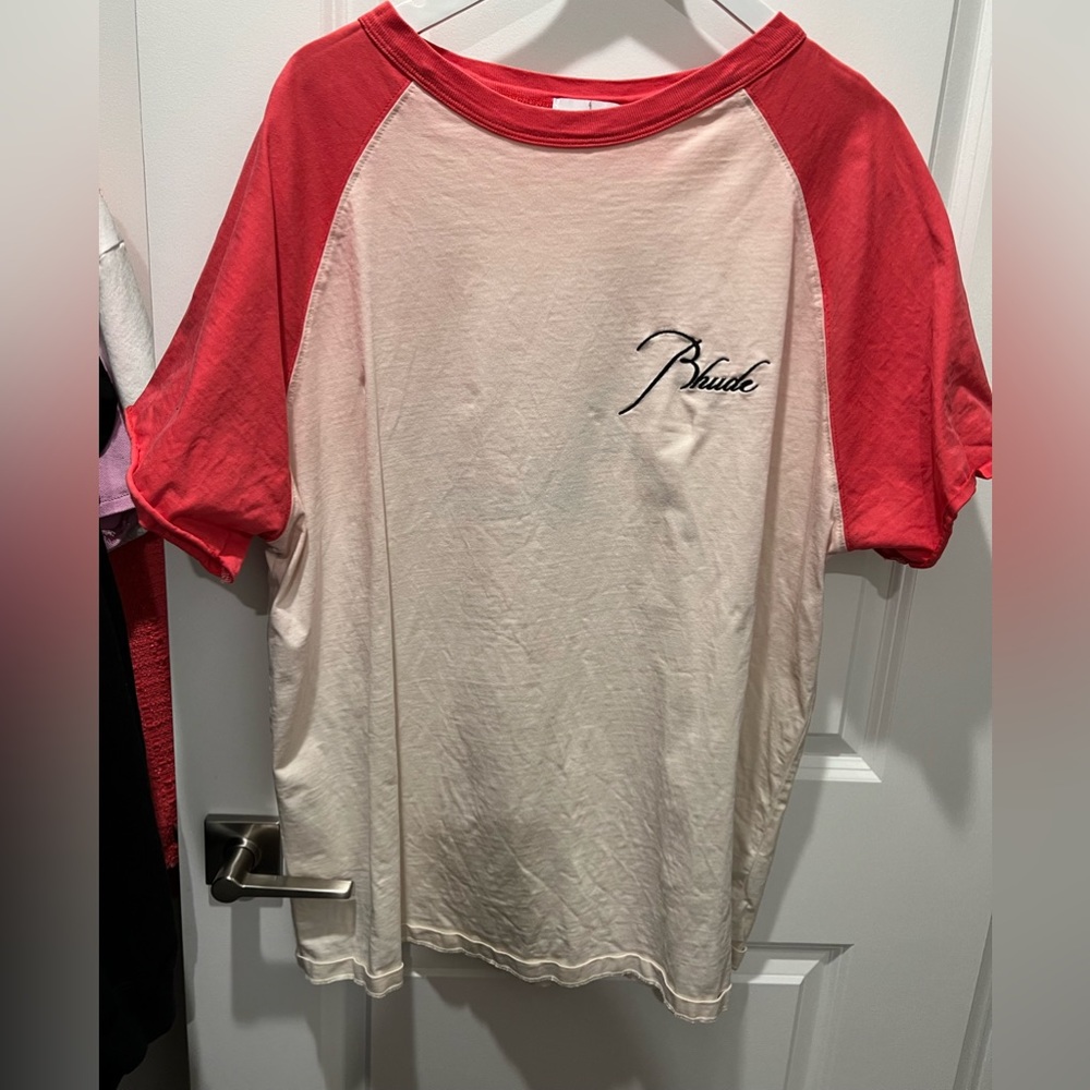 Rhude red and white shirt